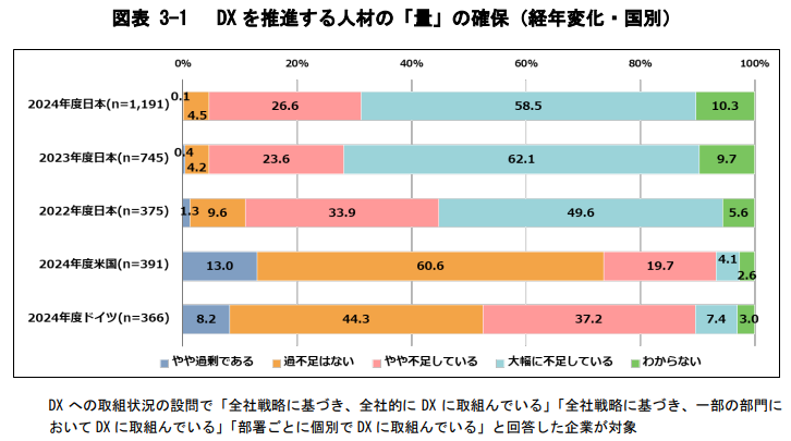 2024年度時点でDXを推進する人材